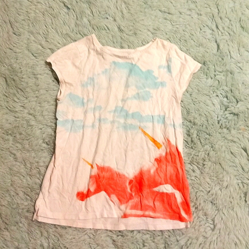 Girls size 16/XL blue and orange colored t-shirt.